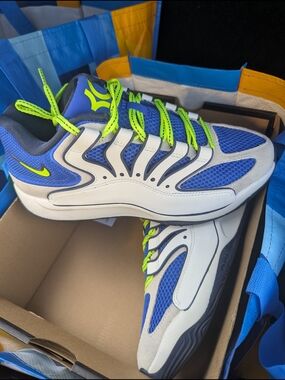 Nike KD18 Blue & Neon Green Mesh Athletic Shoes